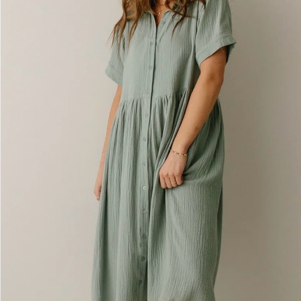 Cotton Button-Up Dress